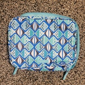Vera Bradley Blue Geometric Cosmetic Bag